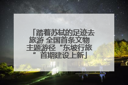 踏着苏轼的足迹去旅游 全国首条文物主题游径“东坡行旅”首期建设上新