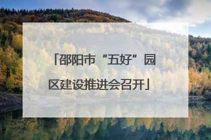 邵阳市“五好”园区建设推进会召开