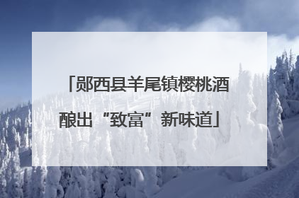 郧西县羊尾镇樱桃酒酿出“致富”新味道