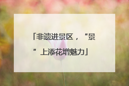 非遗进景区，“景”上添花增魅力