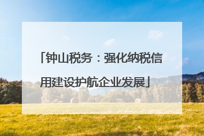 钟山税务：强化纳税信用建设护航企业发展