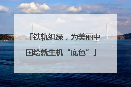 铁轨织绿，为美丽中国绘就生机“底色”