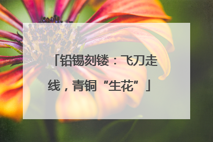 铅锡刻镂：飞刀走线，青铜“生花”