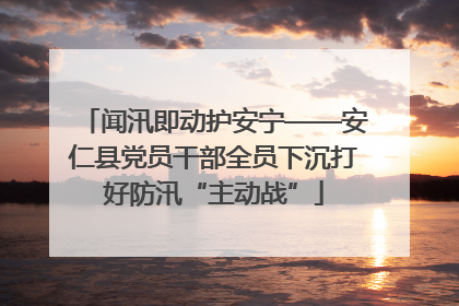 闻汛即动护安宁——安仁县党员干部全员下沉打好防汛“主动战”