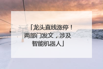 龙头直线涨停！两部门发文，涉及智能机器人