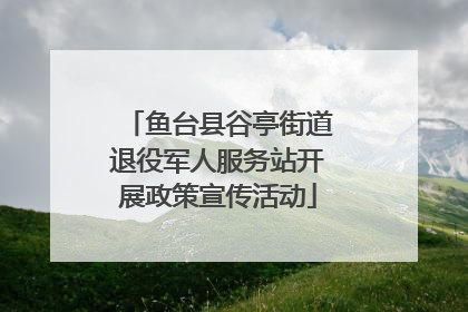 鱼台县谷亭街道退役军人服务站开展政策宣传活动