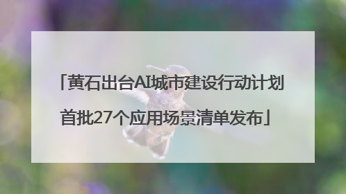 黄石出台AI城市建设行动计划 首批27个应用场景清单发布