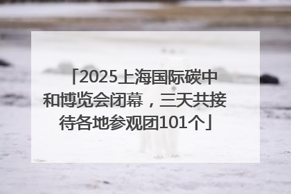 2025上海国际碳中和博览会闭幕，三天共接待各地参观团101个
