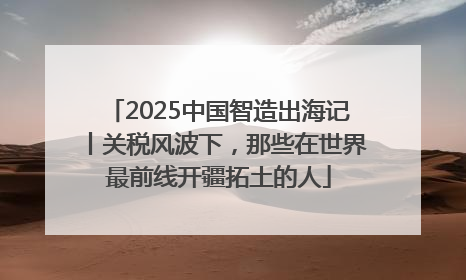 2025中国智造出海记丨关税风波下，那些在世界最前线开疆拓土的人