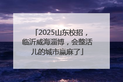 2025山东校招，临沂威海淄博，会整活儿的城市赢麻了