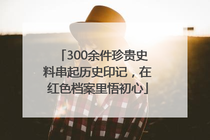 300余件珍贵史料串起历史印记，在红色档案里悟初心