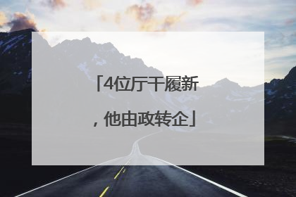 4位厅干履新，他由政转企