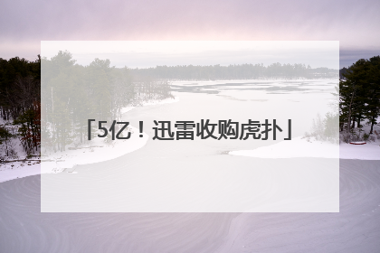 5亿！迅雷收购虎扑