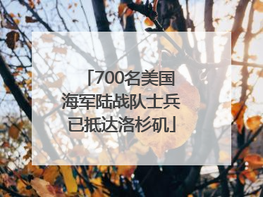 700名美国海军陆战队士兵已抵达洛杉矶