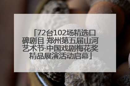 72台102场精选口碑剧目 郑州第五届山河艺术节·中国戏剧梅花奖精品展演活动启幕